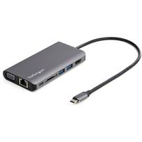 StarTech.com USB C Multiport Adapter, USB-C Mini Travel Dock with 4K HDMI or 1080p VGA, 3x USB 3.0 Hub, SD, GbE, Audio, 100W PD Pass-Through, Portable Docking Station for Laptop/Tablet