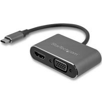 StarTech.com USB C to VGA and HDMI Adapter - Aluminum - USB-C Multiport - Externer Videoadapter - IT6222 - USB-C - HDMI, VGA - Space-grau