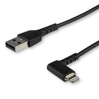 StarTech.com RUSBLTMM2MBR 2,0mabgewinkeltes Lightning- auf USB-Kabel - Robustes Apple MFi-zertifiziertes Kabel - Schwarz - Lightning-Kabel - Lightning (M) gewinkelt bis USB (M) - 2,0m - Doppelisolierung - Schwarz - für Apple iPad/iPhone/iPod (Lightning) (RUSBLTMM2MBR)