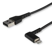 StarTech.com RUSBLTMM1MBR 1m abgewinkeltes Lightning- auf USB-Kabel (Robustes Apple MFi-zertifiziertes Kabel, Schwarz, 1m) - Lightning-Kabel - Lightning (M) gewinkelt bis USB (M) - 1 m - Doppelisolierung - Schwarz - für Apple iPad/iPhone/iPod
