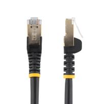 StarTech.com 6ASPAT5MBK Patchkabel CAT6a (5 m, schwarz, RJ45-Snagless-Steckverbinder, CAT6a-STP-Kabel, Kupferdraht, Netzwerkkabel) - Patch-Kabel - RJ-45 (M) bis RJ-45 (M) - 5 m - STP - CAT 6a - geformt, ohne Haken - Schwarz