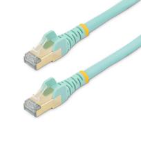 StarTech.com 6ASPAT7MAQ Patchkabel CAT6a (7 m, turkis, RJ45-Snagless-Steckverbinder, CAT6a-STP-Kabel, Kupferdraht, Netzwerkkabel) - Patch-Kabel - RJ-45 (M) bis RJ-45 (M) - 7 m - STP - CAT 6a - geformt, ohne Haken - Aquamarin