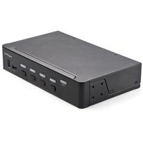 StarTech.com 4 Port HDMI KVM Switch - Einzelmonitor 4K 60Hz Ultra HD HDR - HDMI 2.0 KVM Switch mit 2 Port USB 3.0 Hub (5Gbit/s) und 4x USB 2.0 HID - Audio - Hotkey - TAA (SV431HU34K6)