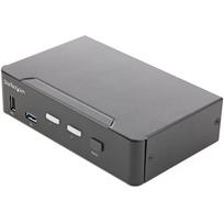 StarTech.com 2 Port HDMI KVM-Switch - Einzelmonitor 4K 60Hz Ultra HD HDR - HDMI 2.0 KVM Umschalter mit 2 Port USB-3.0-Hub (5Gbit/s) und 4x USB 2.0-HID - Audio - Hotkey - TAA (SV231HU34K6)