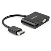 StarTech.com DisplayPort to HDMI VGA Adapter - 4K 60Hz - Mac & Windows - Videoanschluß - DisplayPort / HDMI / VGA - DisplayPort (M) bis HD-15 (VGA), HDMI (W) - 23.2 cm - Schwarz - 4K Unterstützung