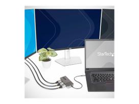 StarTech.com 3-Port USB-C MST Hub, USB Type-C to 3x HDMI Multi-Monitor Adapter for Laptop, Triple HDMI up to 4K 60Hz w/ DP 1.4 Alt Mode and DSC, HDR, 1ft (30cm) Cable, USB Bus-Powered - Multi-Stream Transport Hub (MST14CD123HD) - Video-/Audio-Splitter - 3 x HDMI - Desktop