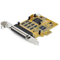 StarTech.com 8 Port PCI Express Karte - PCIe RS232 Erweiterungskarte - 16C1050 UART - Windows & Linux (PEX8S1050) - Serieller Adapter - PCIe - RS-232 x 8 - Gelb