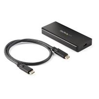 StarTech.com M2E1BRU31C M.2 NVMe PCIe SSD-Gehäuse (IP67 , robust, USB 3.1 Gen 2 (10Gbit/s) USB-C) - Speichergehäuse - M.2 - M.2 Card - 10Gbit/s - USB 3.2 (Gen 2) - Schwarz