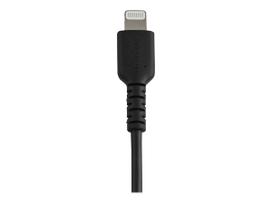 StarTech.com 15cm Durable USB A to Lightning Cable - Black USB Type A to Lightning Connector Charge & Sync Power Cord - Rugged w/Aramid Fiber - Apple MFI Certified - iPad Air iPhone 12 (RUSBLTMM15CMB) - Lightning-Kabel - USB (M) bis Lightning (M) - 15 cm - Schwarz - für Apple iPad/iPhone/iPod (Lightning)