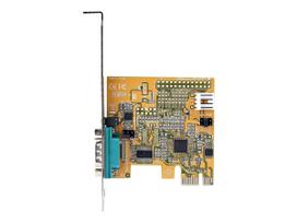StarTech.com 1-Port PCI Express Serielle Schnittstellenkarte - PCIe auf RS232 (DB9) Karte - PC Serielle Adapter Karte / Erweiterungskarte - Voll- und Niedrigprofil Blende - 16C1050 UART - COM Retention - Windows/Linux (11050-PC-SERIAL-CARD)