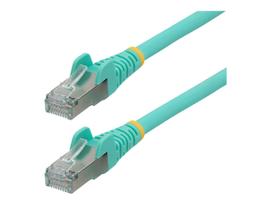 StarTech.com 5m CAT6a Ethernet Cable - Aqua - Low Smoke Zero Halogen (LSZH) - 10GbE 500MHz 100W PoE++ Snagless RJ-45 w/Strain Reliefs S/FTP Network Patch Cord - Patch-Kabel - RJ-45 (M) zu RJ-45 (M) - 5 m - S/FTP - CAT 6a - IEEE 802.3bt - halogenfrei, geformt, ohne Haken, verseilt - Aquamarin