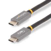 Startech.com 3ft (1m) USB4 Cable, USB-IF Certified USB-C Cable, 40Gbps, USB Type-C Data Transfer Cable, 100W Power Delivery, 8K 60Hz, Compatible w/Thunderbolt 4/3/USB 3.2 - USB C to C cable (CC1M-40G-USB-CABLE) - USB-Kabel - 24 pin USB-C (M) zu 24 pin USB-C (M) - USB 2.0 / USB 3.1 / USB 3.2 / USB4 / Thunderbolt 3 / Thunderbolt 4 - 1 m - bis zu 40Gbps Datentransferrate, USB-Stromversorgung (100 W), 4K Unterstützung, 8K Unterstützung - Schwarz (CC1M-40G-USB-CABLE)