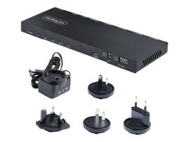 StarTech.com 4-Port HDMI Splitter, 4K 60Hz HDMI 2.0 Video, 2,50cm (1) 4 Out HDMI Splitter, 4K HDMI Splitter w/Built-in Scaler, 3.5mm/Optical Audio Port, Durable Metal Housing, HDR/HDCP - 1x4 HDMI Display/Output Splitter (HDMI-SPLITTER-44K60S) - Video-/Audio-Splitter - 4 x HDMI - Desktop