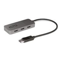 StarTech.com 3-Port MST Hub, DisplayPort to Triple HDMI Monitors, 4K 60Hz, DP 1.4 Multi-Monitor Video Adapter with 1ft (30cm) Built-in Cable, USB Powered, Windows Only - Multi-Stream Transport Hub (MST14DP123HD) - Video/Audio-Schalter - 3 x HDMI - Desktop