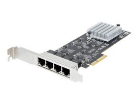 StarTech.com 4-Port 2.5Gbps NBASE-T PCIe Network Card, Intel I225-V Chip, Quad Port Computer Network Card, Multi-Gigabit NIC, PCI Express Server LAN Card, Desktop Ethernet Interface Card, PCI Express 2.0 (PR42GI-NETWORK-CARD) - Netzwerkadapter - PCIe 2.0 x4 - 10M/100M/1G/2,5 Gigabit Ethernet x 4 - Schwarz