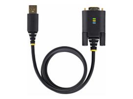 StarTech.com 3ft (1m) USB to Serial Adapter Cable, Interchangeable DB9 Screws/Nuts, COM Retention, USB-A to DB9 RS232, FTDI IC, Level-4 ESD Protection, Windows/macOS/ChromeOS/Linux - Rugged TPE Construction (1P3FFCB-USB-SERIAL) - Kabel USB / seriell - USB (M) zu DB-9 (M) - 1,0m - Schwarz (1P3FFCB-USB-SERIAL)