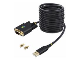 StarTech.com 10ft (3m) USB to Serial Adapter Cable, Interchangeable DB9 Screws/Nuts, COM Retention, USB-A to DB9 RS232, FTDI IC, Level-4 ESD Protection, Windows/macOS/ChromeOS/Linux - Rugged TPE Construction (1P10FFC-USB-SERIAL) - Kabel USB / seriell - US (1P10FFC-USB-SERIAL)