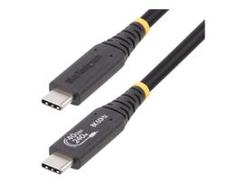 StarTech.com 1,0m(3,3ft) USB4 Cable, USB-IF Certified USB-C Cable, 40Gbps - USB-Kabel - 24 pin USB-C (M) zu 24 pin USB-C (M) - USB4 / Thunderbolt 3 / Thunderbolt 4 / DisplayPort 1,4  5 A - 1,0m - Support von 8K 60 Hz, Support von 4K 120 Hz, Baureihe mit erweitertem Leistungsbereich (EPR, unterstützt Power Delivery 3,1, halogenfrei, passiv - Schwarz (1M-40G-USB4-CABLE)