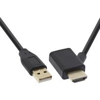 InLine HDMI-Adapter - HDMI, USB (nur Strom) männlich zu HDMI weiblich