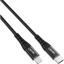 InLine USB-C Lightning Kabel für iPad iPhone iPod schwarz/Alu 1m - Kabel - Digital/Daten - 1 m (31450D)