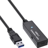 InLine USB 3.2 Gen.1 Aktiv-Verlängerung - USB-A Stecker an USB-C Buchse - 5m (35650B)