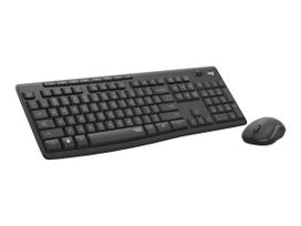 Logitech MK295 Silent Tastatur & Maus Set, Grafit, Kabellos via USB-Empfänger, Schweiz, 920-009796