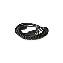 Cable: RS232 (5V signals), black, DB9 Female, 3m (9.8´), coiled, 5V external power with option power on pin 9, w/o ferrite
