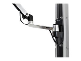 Ergotron LX Wall Mount System - Befestigungskit (Wandarm, CPU-Halter, Maushalterung, 2 Schienenabdeckungen, Tastaturarm, 2 cable channels, Handgelenkkissen) für LCD-Anzeige/Tastatur/Maus/CPU - Polished Aluminum - Bildschirmgröße: bis zu 61cm (bis zu 61,00cm (24) ) - Montageschnittstelle: 100 x 100 mm, 75 x 75 mm - Wandmontage möglich (45-247-026)