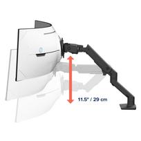 Ergotron HX - Befestigungskit (Gelenkarm) - Konstante Krafttechnologie - für Curved LCD-Display - für extrem tiefe gewölbte Bildschirme - mattschwarz - Bildschirmgröße: bis zu 144,8 cm (bis zu 57 Zoll) - Tischmontage (45-693-224)