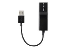 Belkin RJ45 Netzwerk Adapter CAT 5 [1x USB 2.0 Stecker A - 1x RJ45-Buchse] 0.12 m Schwarz Belkin (F4U047bt)