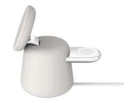 Belkin Ładowarka 2w1, magnetyczna Qi2 15W, do iPhone, AppleWatch, AirPods, kremowa