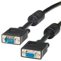 VGA cable HD15 ST - BU with ferrite core 10.0m, 10 m, VGA D-Sub , VGA D-Sub , Male, Female