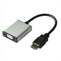 VALUE - Video- / Audio-Adapter - HDMI / VGA / Audio - HDMI (M) bis HD-15, Mini-Phone Stereo 3,5 mm, Mikro-USB Typ B (nur Strom) (W) - 15 cm - Silver/Black (12.99.3119)