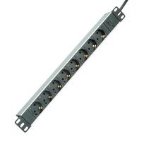 ROLINE Steckdosenleiste (Rack - einbaufähig) - 250 V - 2300 Watt - Eingabe, Eingang IEC 60320 C14 - Ausgangsanschlüsse: 8 - 1U - 48.3 cm (19)