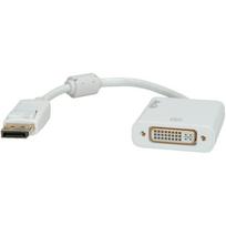 ROLINE - Display-Adapter - Dual Link - DVI-D (W) bis DisplayPort (M) - 15 cm (12.03.3136)