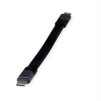 ROLINE Kabeladapter USB4 Gen3x2 40Gbit/C-C ST/ST Flach 100W - Kabel - Digital/Daten