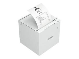 Epson TM-m30III, USB, USB-C, Ethernet, 8 Punkte/mm (203dpi), Cutter, weiß Bondrucker, Thermodirekt, 8 Punkte/mm (203dpi), variable Papierbreite (58/80mm), Druckbreite (max.): 72mm, Rollendurchmesser (max.): 83mm, Geschwindigkeit (max.): 300mm/Sek., USB (Typ B), USB-C, Ethernet, Micro SD-Slot, Cutter, inkl.: Netzteil, Netzkabel, weiß (C31CK50111)