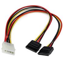 StarTech.com LP4 to 2 SATA Internal Power Splitter Cable - Netzteil - 15 PIN SATA Power (W) - interne Stromversorgung, 4-polig (M) - für P/N: ATXPOW330HS, ATXPOWER300B, ATXPOW400DF, ATXPOW350PRO, ATXPOW350DF, ATXPOW250PRO, ATXPOW300PRO (PYO2LP4SATA)