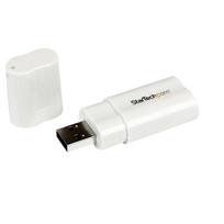 StarTech.com USB Audio Adapter - Externe USB Soundkarte - Weiß - Soundkarte - Stereo - USB2.0 (ICUSBAUDIO)