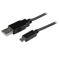 StarTech.com Mobile Charge Sync USB to Slim Micro USB Cable for Smartphones and Tablets - A to Micro B - USB-Kabel - USB Typ A, 4-polig (M) - 5-polig Micro-USB Typ B (M) - 1,0m (USB/USB2.0) - Schwarz (USBAUB1MBK)