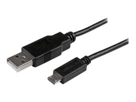StarTech.com Mobile Charge Sync USB to Slim Micro USB Cable for Smartphones and Tablets - A to Micro B - USB-Kabel - USB Typ A, 4-polig (M) - 5-polig Micro-USB Typ B (M) - 15cm (USB/USB2.0) - Schwarz (USBAUB15CMBK)