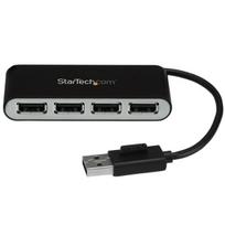 StarTech.com 4-Port Portable USB 2.0 Hub with Built-in Cable - Hub - 4 x USB 2.0 - Desktop