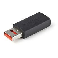 StarTech.com Secure Charging USB Data Blocker Adapter, Male to Female USB-A Charge-Only Adapter, No-Data Charge/Power-Only Adapter for Phone/Tablet, Data Blocking USB Protector Adapter - 5V, 2.4A (12 W) Max (USBSCHAAMF) - USB-Ladeadapter - USB (nur Strom) (W) bis USB (nur Strom) (M) - 5 V - 2.4 A - Passiv - Schwarz