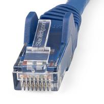 StarTech.com 15m LSZH CAT6 Ethernet Cable, 10 Gigabit Snagless RJ45 100W PoE Network Patch Cord with Strain Relief, CAT 6 10GbE UTP, Blue, Individually Tested/ETL, Low Smoke Zero Halogen - Category 6 - 24AWG (N6LPATCH15MBL) - Patch-Kabel - RJ-45 (M) bis RJ-45 (M) - 15 m - 6 mm - UTP - CAT 6 - ohne Haken - Blau