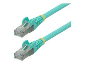 StarTech.com 2m CAT6a Ethernet Cable - Aqua - Low Smoke Zero Halogen (LSZH) - 10GbE 500MHz 100W PoE++ Snagless RJ-45 w/Strain Reliefs S/FTP Network Patch Cord - Patch-Kabel - RJ-45 (M) zu RJ-45 (M) - 2 m - S/FTP - CAT 6a - IEEE 802.3bt - halogenfrei, geformt, ohne Haken, verseilt - Aquamarin