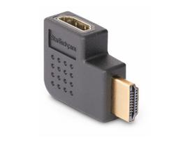 StarTech.com Right Angle HDMI 2,0 Adapter, 90-Degree HDMI Port Saver, M/F - High Speed - HDMI-Adapter - HDMI männlich zu HDMI weiblich nach rechts abgewinkelt - Schwarz - Support von 4K 60 Hz, bi-direktional, Passiv (HDMI2HDMIMFRA)