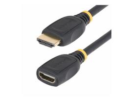 StarTech.com 18in HDMI 2,0 Extension Cable, 4K 60Hz, M/F - High Speed - HDMI-Verlängerungskabel - HDMI männlich zu HDMI weiblich - 50cm - abgeschirmt - Schwarz - Support von 4K 60 Hz, passiv (HD2MF18INL)
