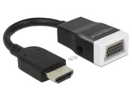 Delock Adapter HDMI-A Stecker > VGA Buchse mit Audio - Videokonverter - HDMI - VGA - Schwarz, weiß - retail (65587)