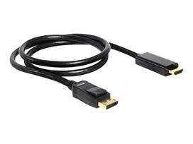 Delock Kabel DisplayPort 1.1 Stecker > High Speed HDMI-A Stecker Passiv 1 m schwarz (82586)