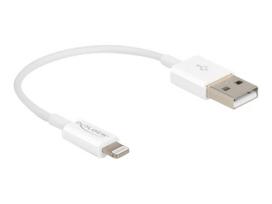 Delock - Lightning-Kabel - USB (M) bis Lightning (M) - 15cm - weiß - für Apple iPad/iPhone/iPod (Lightning) (83001)